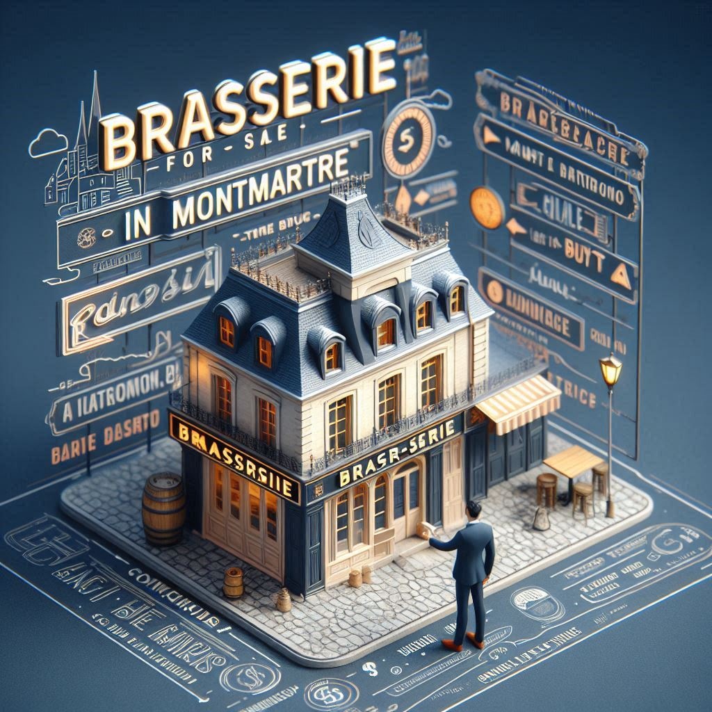 Business Brasserie deemed in Montmartre, Aux Abbesses, Paris 18th 1